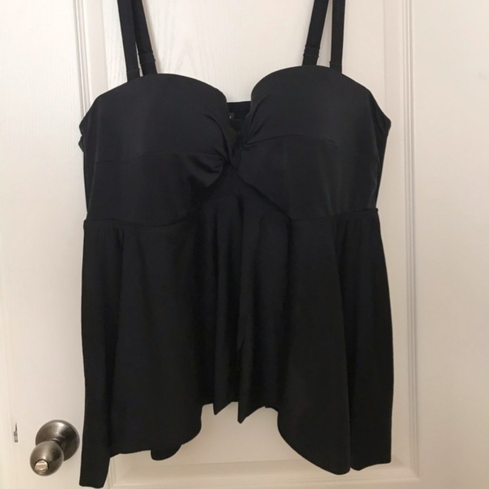 Black tankini top